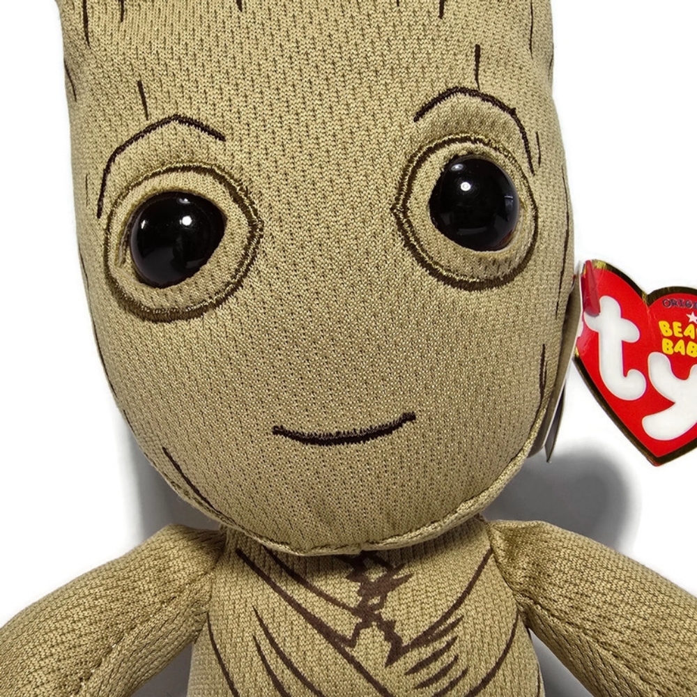 NWT TY Marvel GROOT - Soft Beanie Babies 7" Plush Superhero Baby Groot - Picture 4 of 8